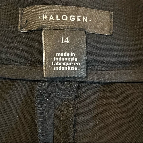 Nordstrom Halogen Women’s High Rise Dress Trouser Pants Black size 14 career - Picture 11 of 15